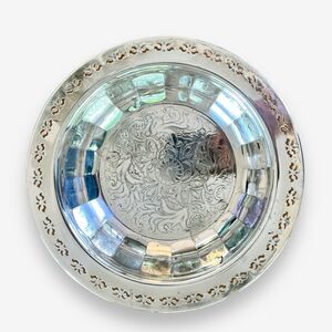 Vintage silver plated shallow bowl 9 ins diameter
